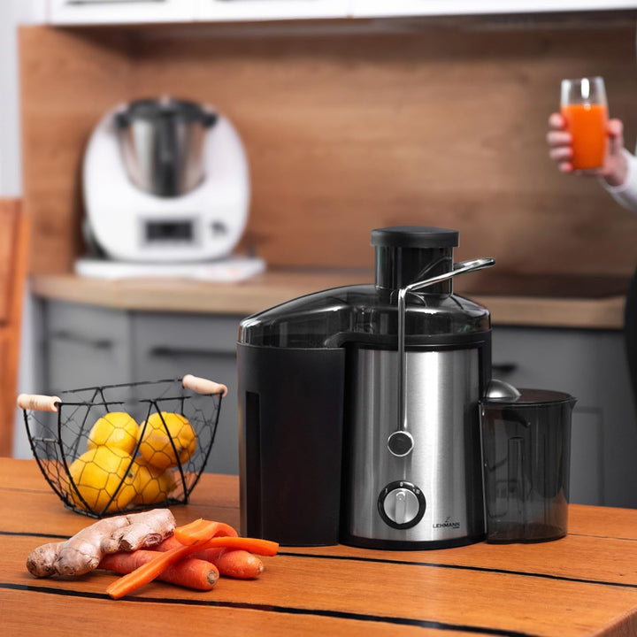 LEHMANN Entsafter, Schnelle Saftzubereitung, 2 Geschwindigkeitsstufen, elektrische Saftpresse aus Ed