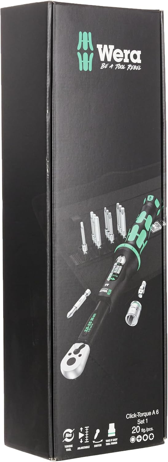 Wera 05130110001 Click-Torque A 6 Set 1 Drehmomentschlüssel-Satz Single, Single