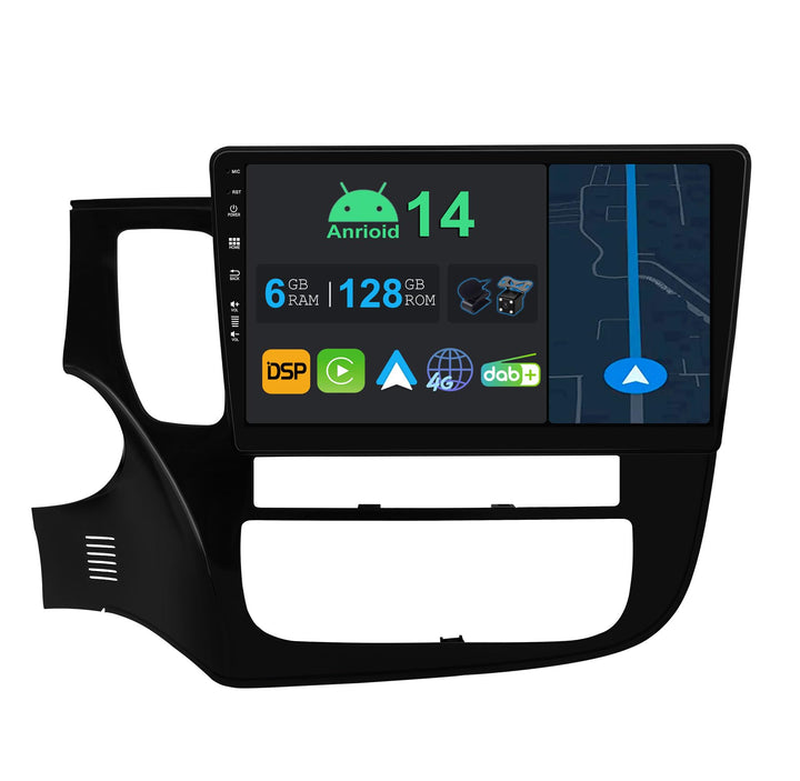 10.1 Zoll Android 14 Autoradio mit Navi Für Mitsubishi Outlander 2012-2018 | Octa Core | 6GB 128GB |