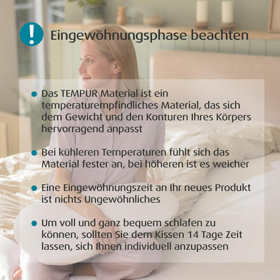 TEMPUR Sonata Kopfkissen Memory Foam, ergonomisches Nackenstützkissen für Rücken- und Seitenschläfer