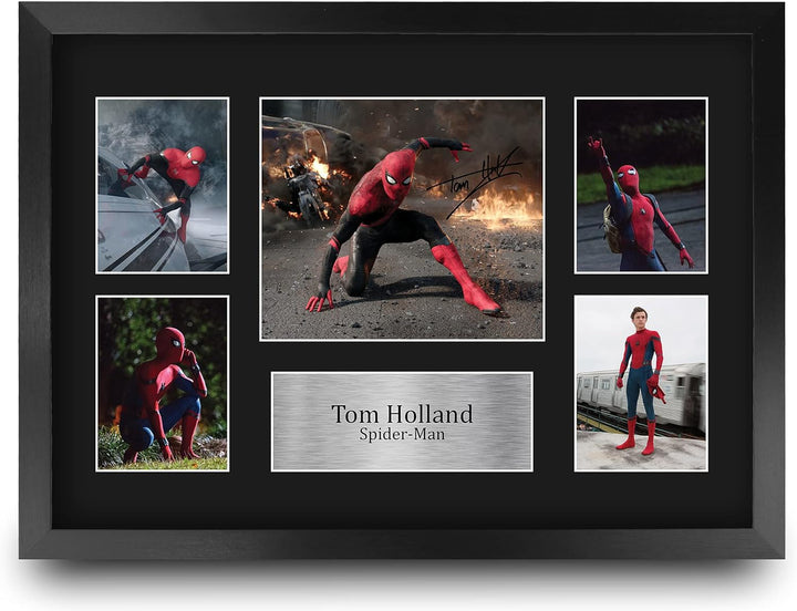 HWC Trading FR A3 Tom Holland Spider-man Geschenke Gedruckt, Signiert Autogramm Bild Display Für Fil