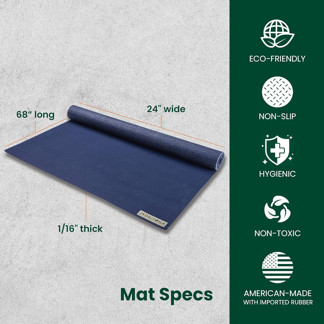 Jade Yoga Voyager Yogamatte, 1,6 mm dunkelblau, dunkelblau