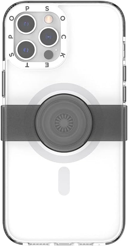 PopSockets: PopCase MagSafe Hülle für iPhone 12 Pro Max mit Abnehmbarem PopGrip Slide Sockel und Gri