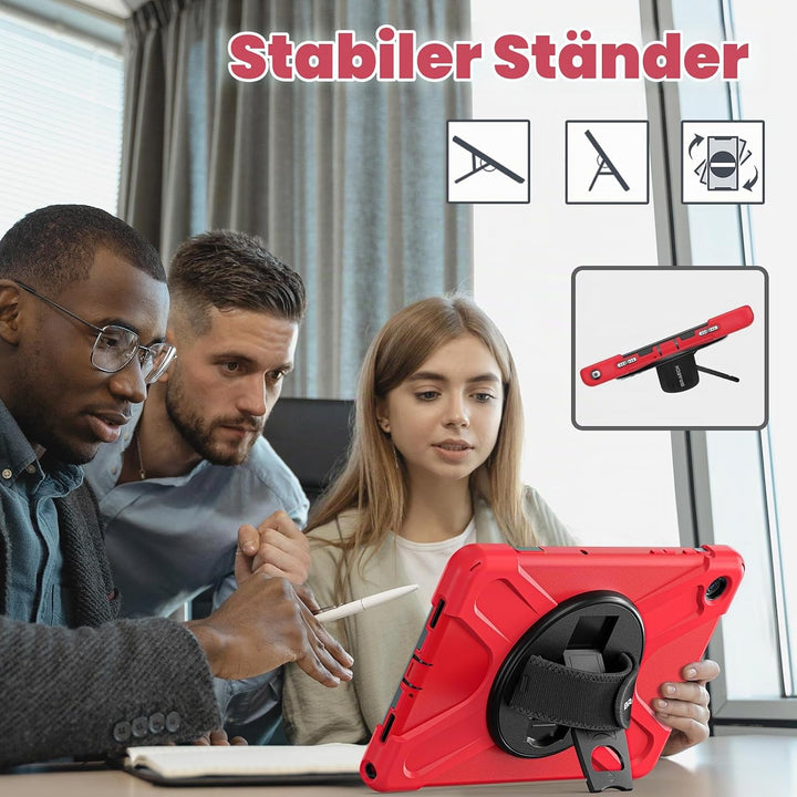 BRAECN für Galaxy Tab A9+ Hülle - Samsung Tablet A9 Plus 11" 2023 Rot | Stossfeste Schutzhülle, 360°