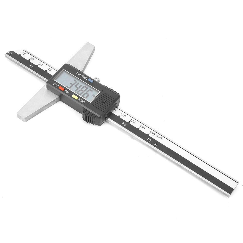 Digitales Tiefenmessgerät, 0-150 mm 0,01 mm Edelstahl Messschieber, Digitales Tiefenmessschieber Mes