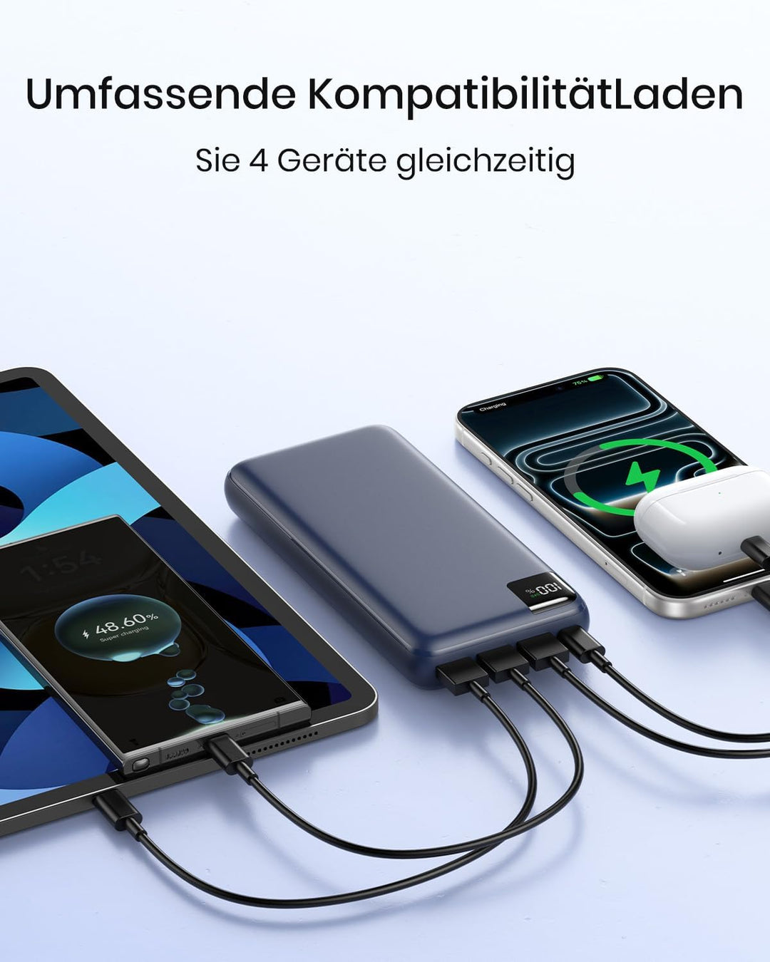 A ADDTOP Power Bank 20000mAh – 22.5W Schnellladefunktion klein Powerbank – Akkupack Externe Handyakk