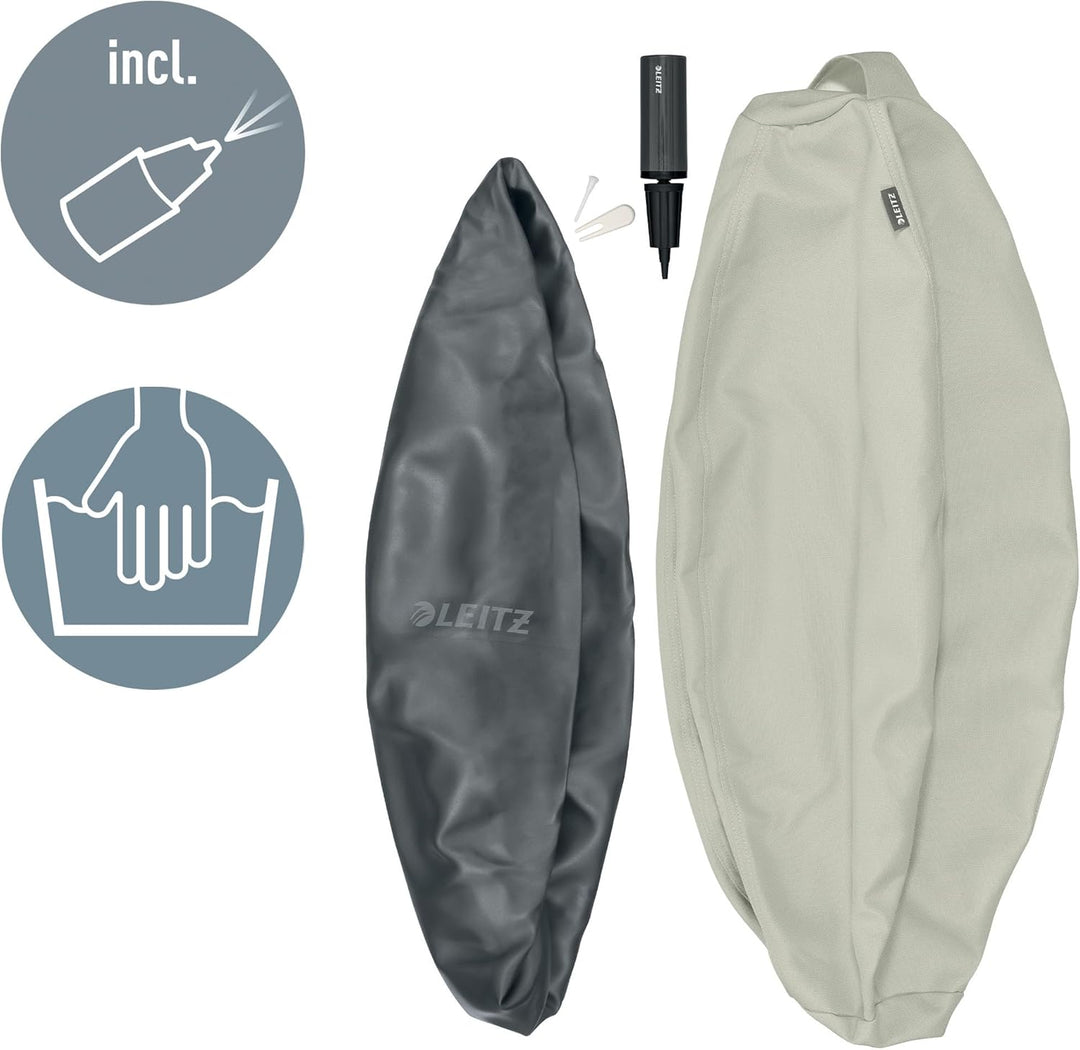 Leitz Ergo Active Sitzball mit Anti-Wegroll-Funktion, Ergonomische Alternative zum Bürostuhl, Gymnas