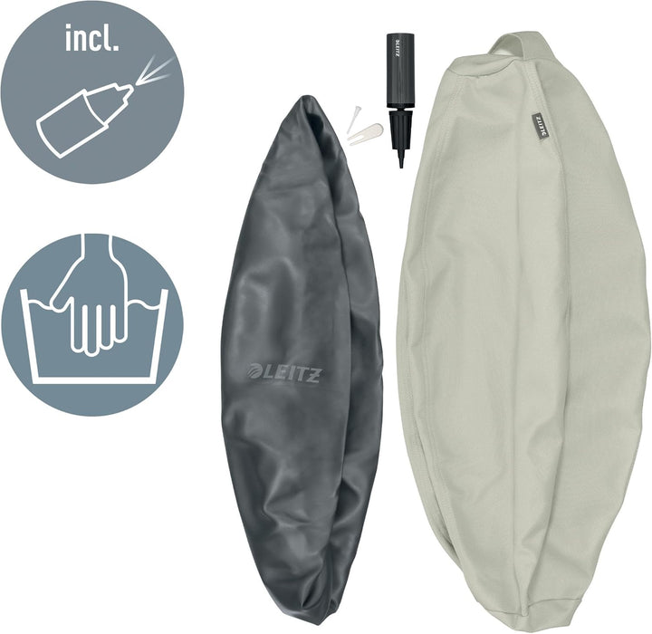 Leitz Ergo Active Sitzball mit Anti-Wegroll-Funktion, Ergonomische Alternative zum Bürostuhl, Gymnas