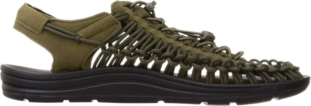 KEEN Herren Uneek Sandalen 42 EU Dark Olive Black, 42 EU Dark Olive Black