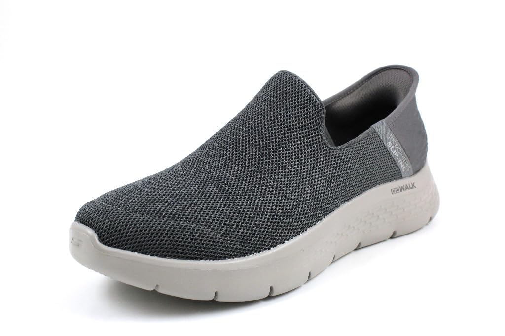Skechers Herren Go Walk Flex Hausschuh 40 EU Dark Grey Textile, 40 EU Dark Grey Textile
