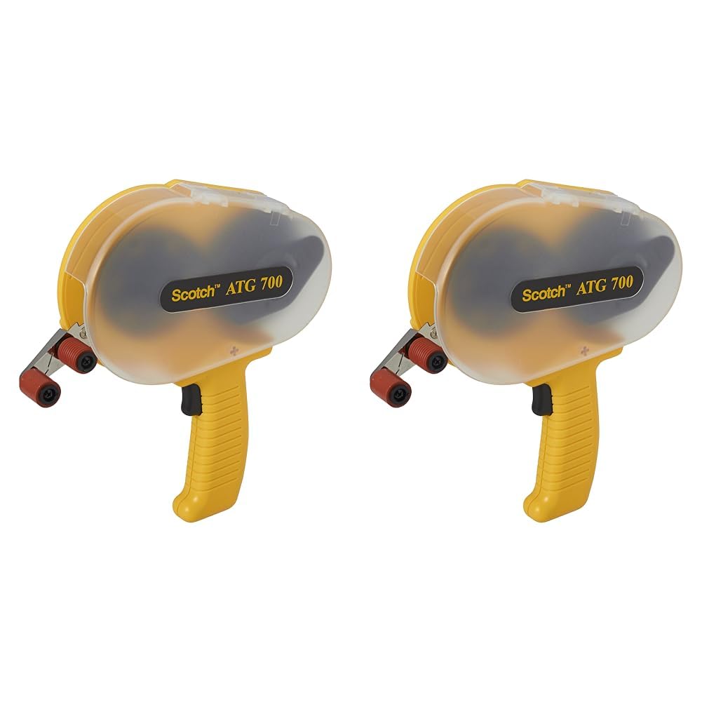 3M ATG 700 Handabroller, für Klebstoff-Filme, Gelb, 1-er Pack (Packung mit 2), Packung mit 2