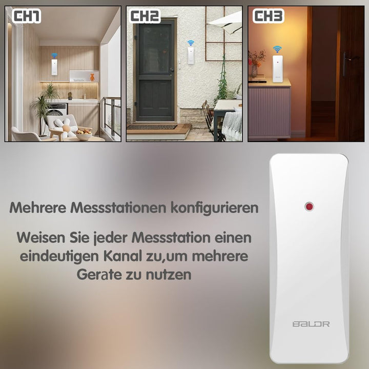 Aussensensor für BALDR, Aussensensor für Wetterstation, Funksensor Wetterstation, Aussentemperatur u