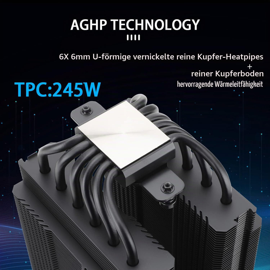 Thermalright Peerless Assassin 120 Black CPU-Luftkühler, 6 Heatpipes, zwei 120mm C12B PWM Lüfter, Al