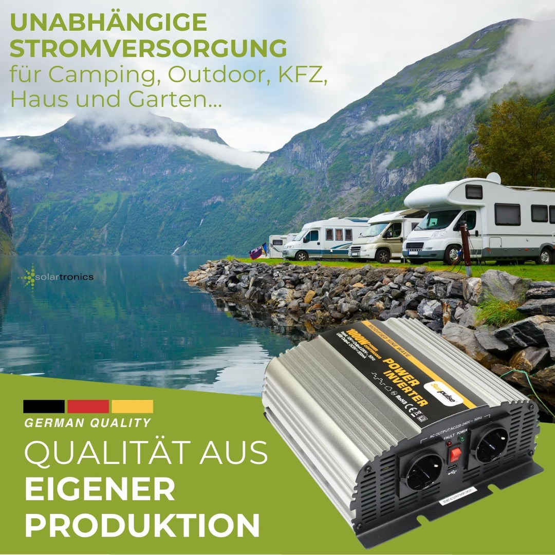 Spannungswandler NS 12V 1000 Watt Inverter Wechselrichter