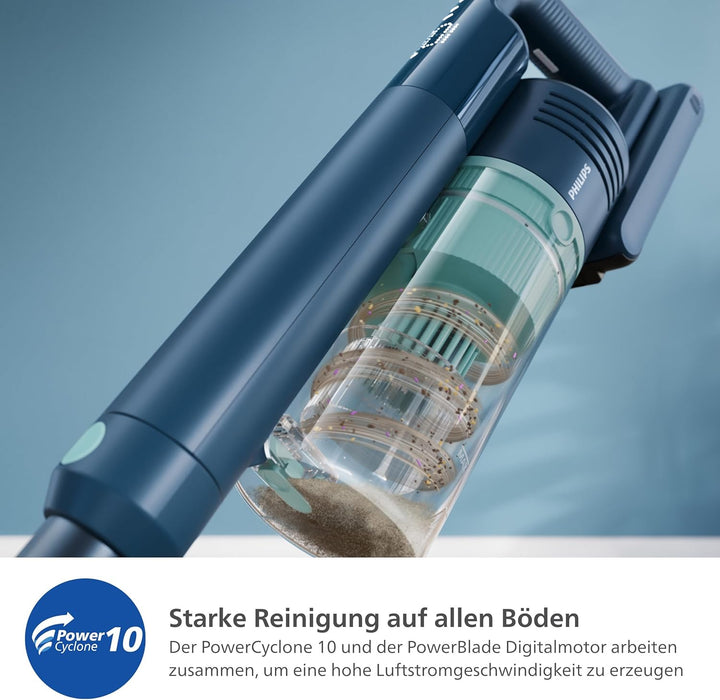 PHILIPS Akku-Staubsauger 5000-Serie Flex-it, Flexrohr, LED-Düse, Hartböden & Teppich, Fugendüse, 2-i