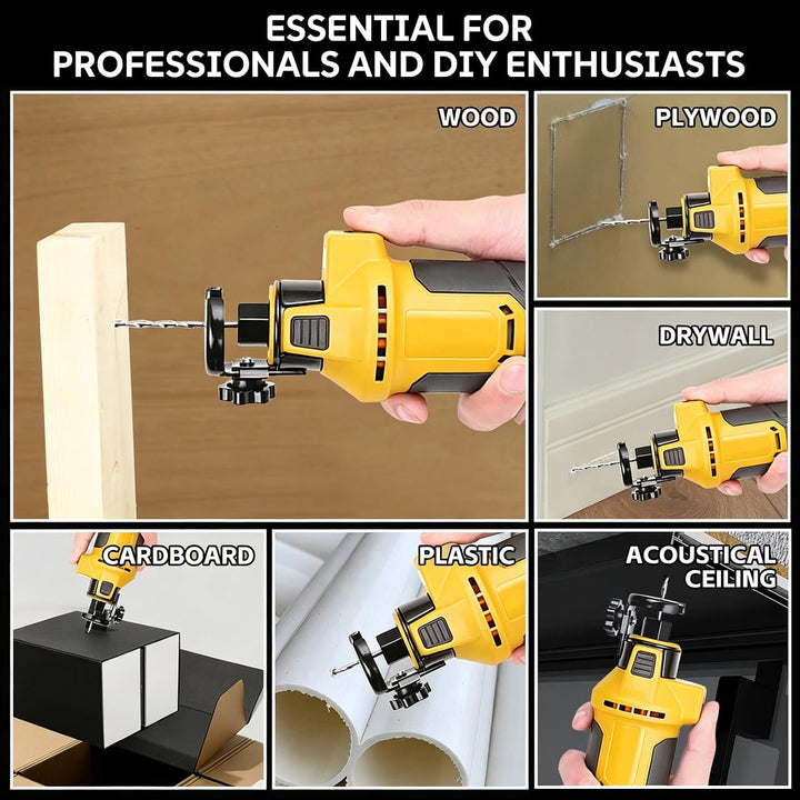 Akku Rotationsschneider Kompatibel mit Dewalt 20V Batterie, Trockenbau Ausschnittwerkzeug Kabellos S