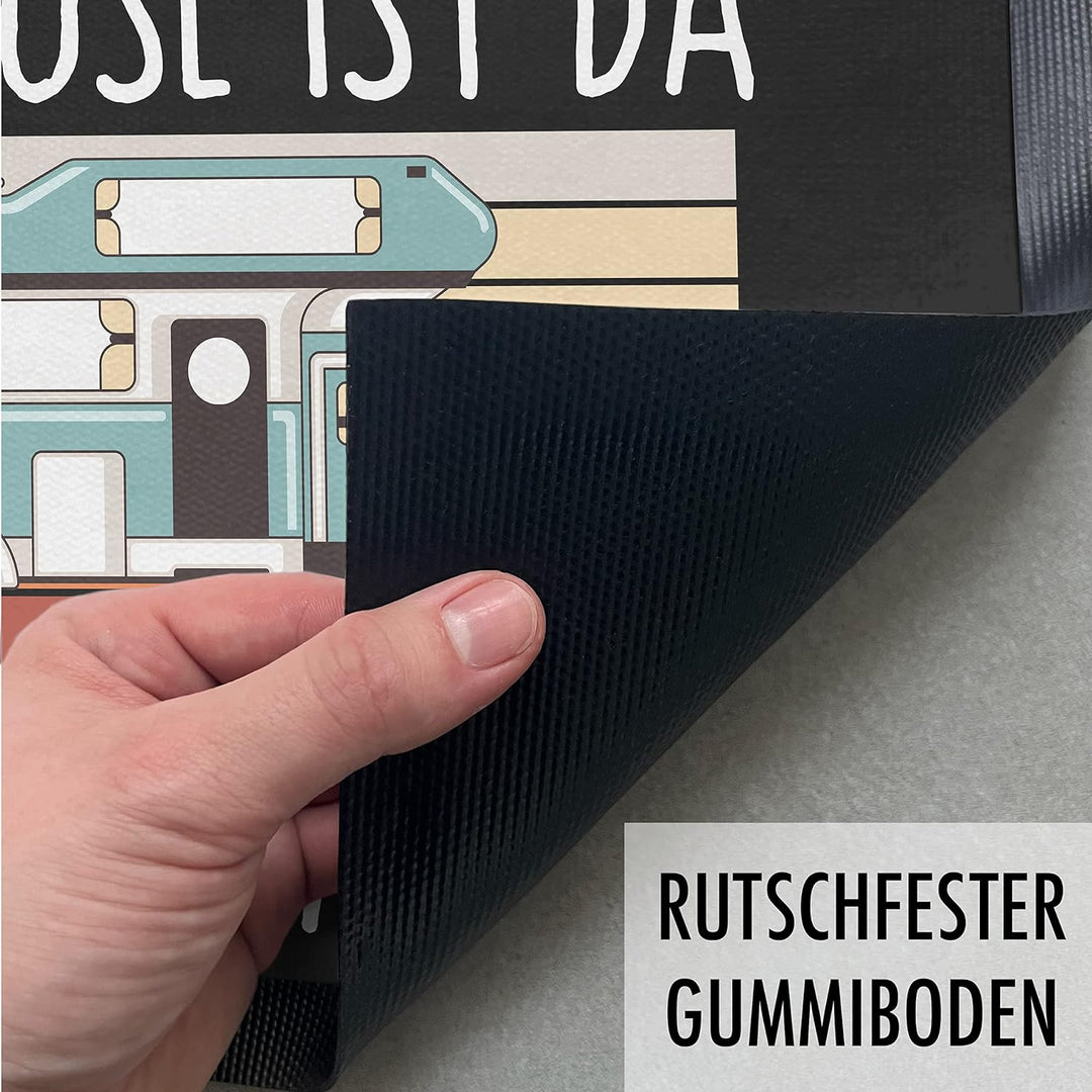 Trendation - Camper Wohnwagen Fussmatte Zuhause Ist Da Wo Wir Parken Fussmatte 60x40 cm Camping Fuss