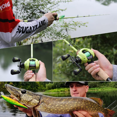 Sougayilang Baitcaster Combos, Leichte Baticasting Combo, 2 Abschnitte M/MH Baitcasting Rod Combo, 5