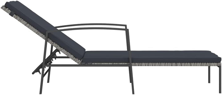 vidaXL Sonnenliege mit Auflage Gartenliege Relaxliege Liegestuhl Strandliege Gartenmöbel Liege Sauna
