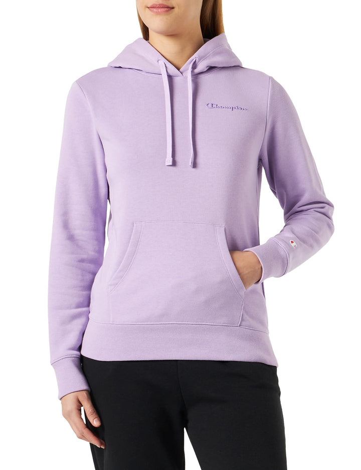Champion Damen Mittelschwerer Jersey Hoodie, Grafische Schrift Kapuzenpullover XS Lavendel, XS Laven