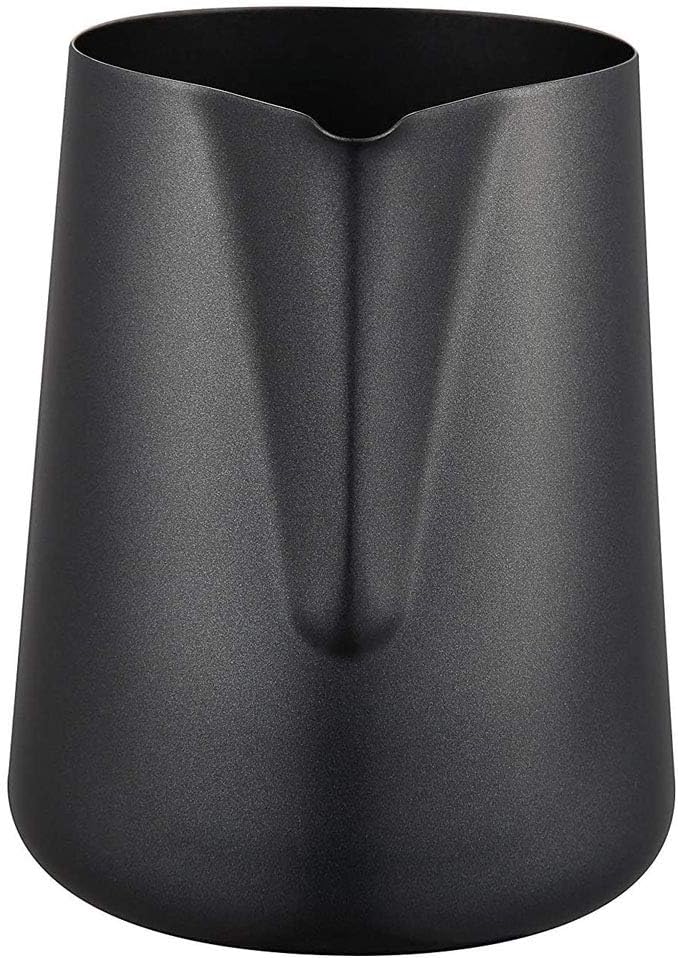 POEFT 350ML Edelstahl Milchschaumkrug überzogen, Espressomilchschaumkrug Kaffeekanne, Latte Art Cup