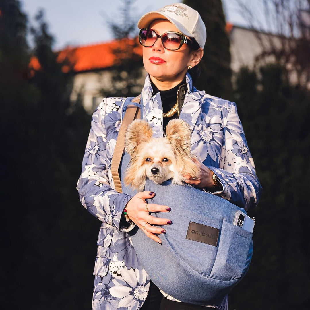 BOUTIQUE ZOO Hundetasche, Welpentasche - bis 6 kg - Tragetasche für kleinen Hund, Welpen, Katze | Fa