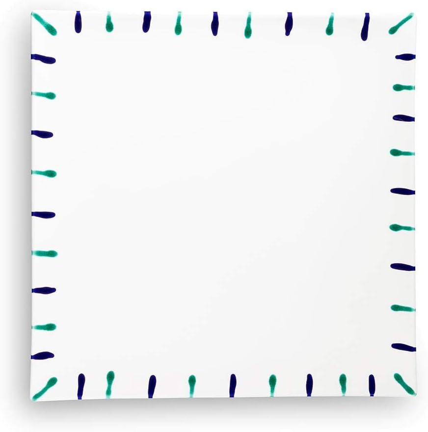 GMUNDNER KERAMIK Platzteller eckig Grösse: l= 31 cm x b= 31 cm x h= 2.8 cm Traunsee Geschirr, handge