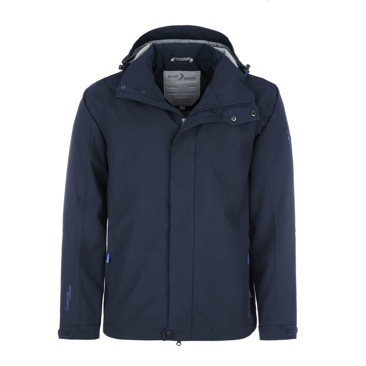 Blue Wave Herren Funktionsjacke Ben Unifarben - Outdoorjacke-Jacke mit abnehmbarer Kapuze M marine,