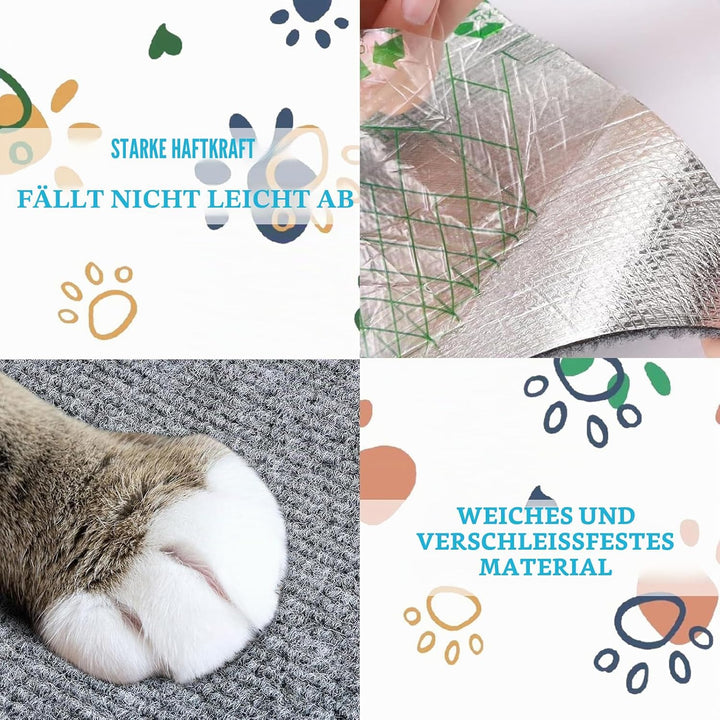 KVIDA Kratzmatte für Katzen, zuschneidbar, selbstklebend, für Couch-Möbel oder Wandschutz, Abdeckung