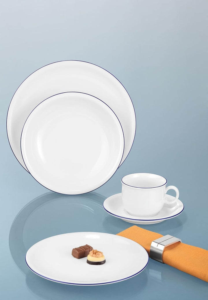 Seltmann Weiden Frühstücksteller 19 cm Fahne 6 Stück Compact Blaurand 10795