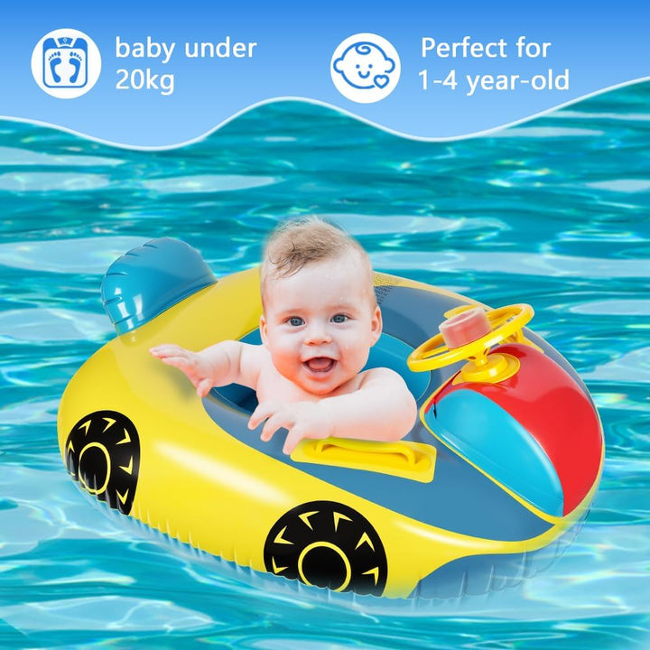 Vicloon Baby Schwimmring,Baby Float Kleinkinder Schwimmsitz,Baby Pool Schwimmring Automobil Stil mit