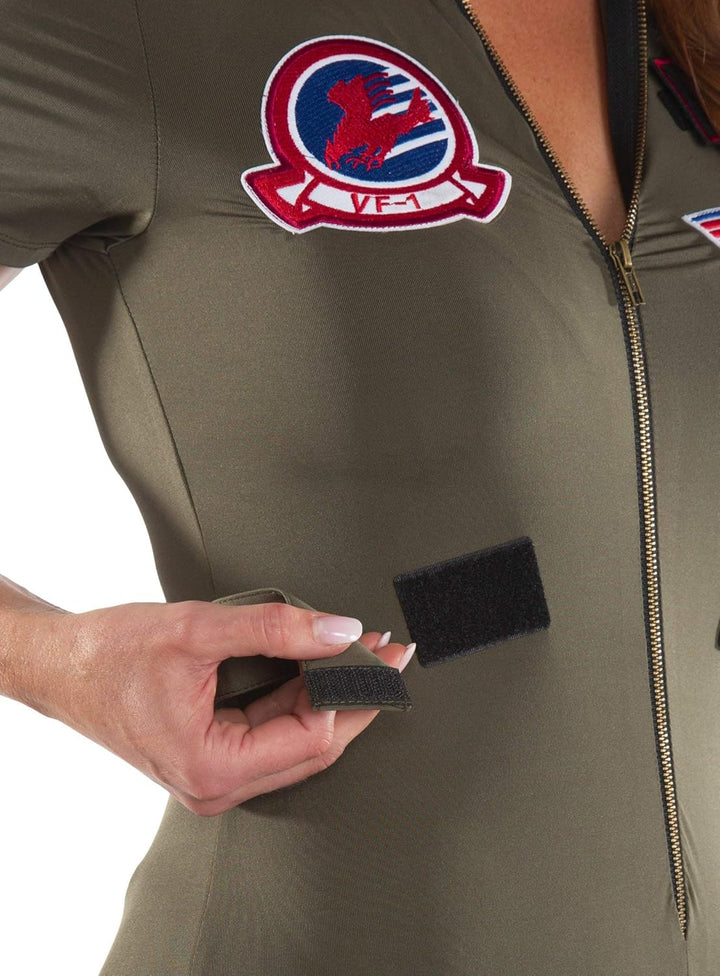 Maskworld Top Gun Catsuit - Damen - Lizenziertes Film-Kostüm für Erwachsene - Verkleidung Karneval M