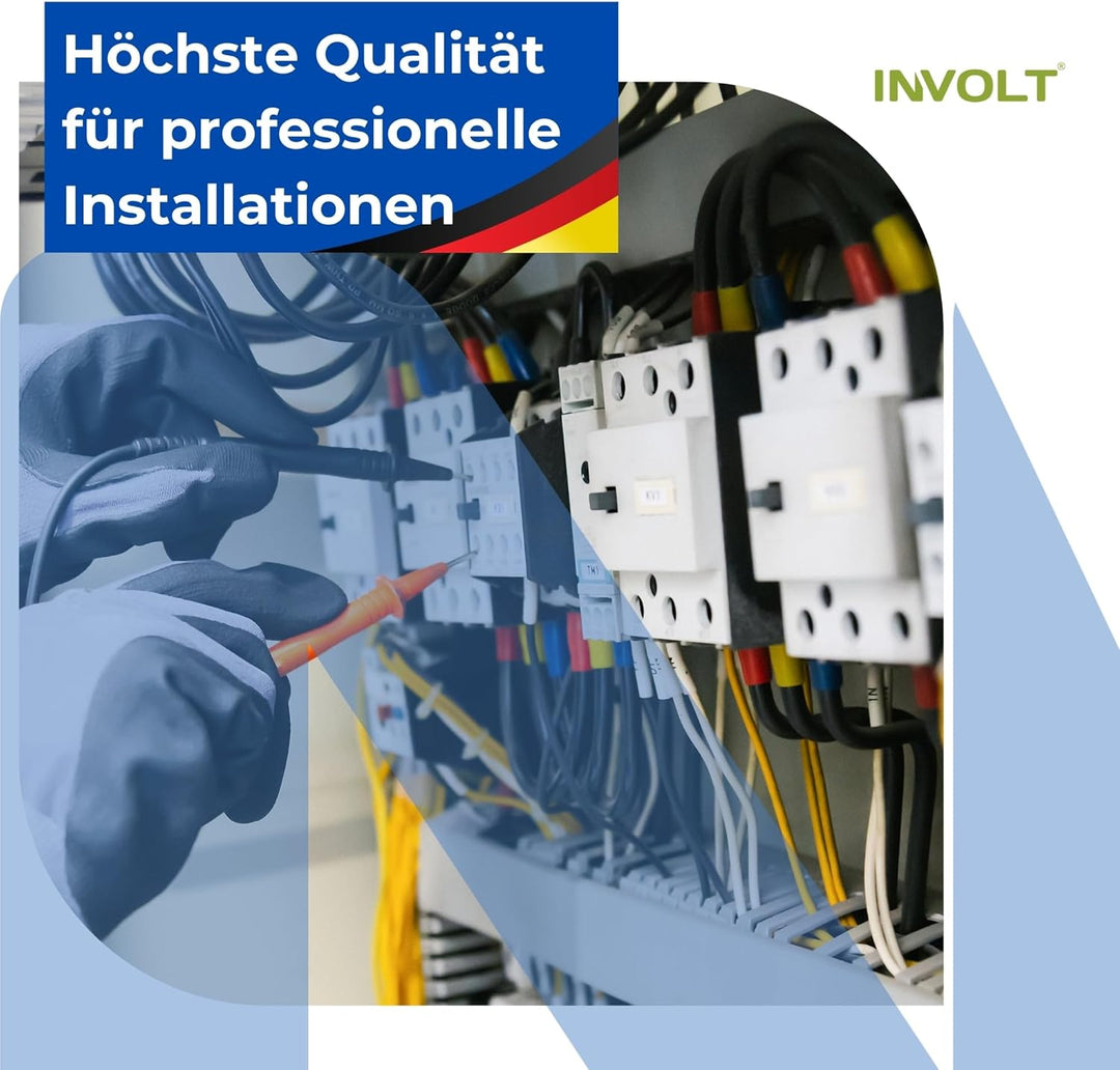INVOLT Crimpzangen-Set mit 6 Wechselbacken für 0,25-10 mm², Crimpwerkzeug für Kabelschuhe, Flachstec