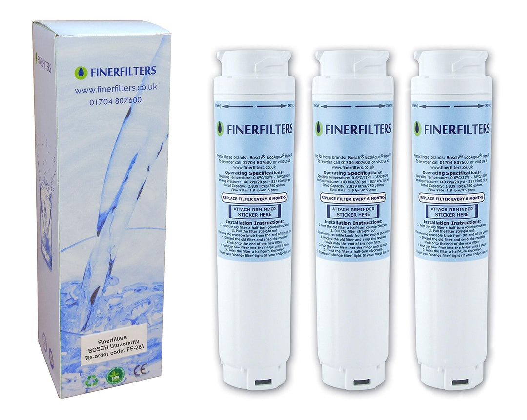Finerfilters FF-281 Kühlschrank-Wasserfilter, kompatibel mit UltraClarity 644845, Wasserfilter für B