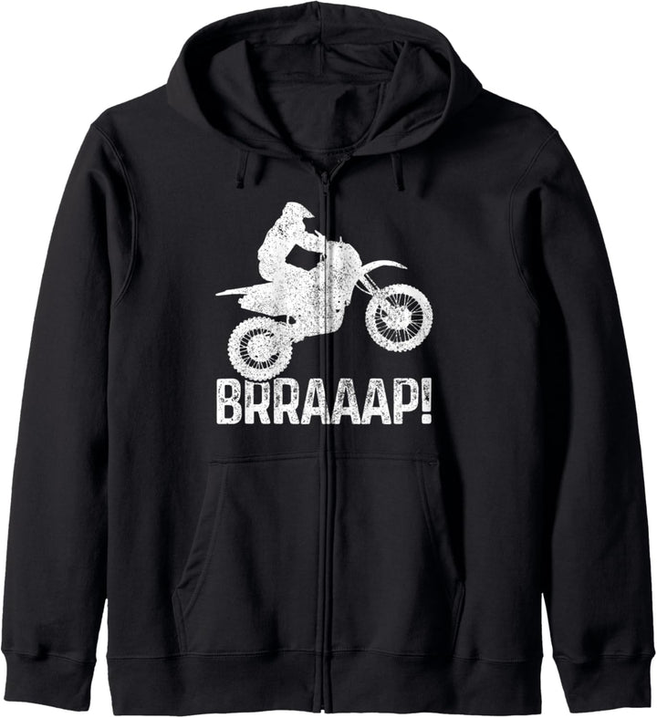 Motocross Braaap Braap MX Enduro Motorrad Lustig Geschenk Kapuzenjacke