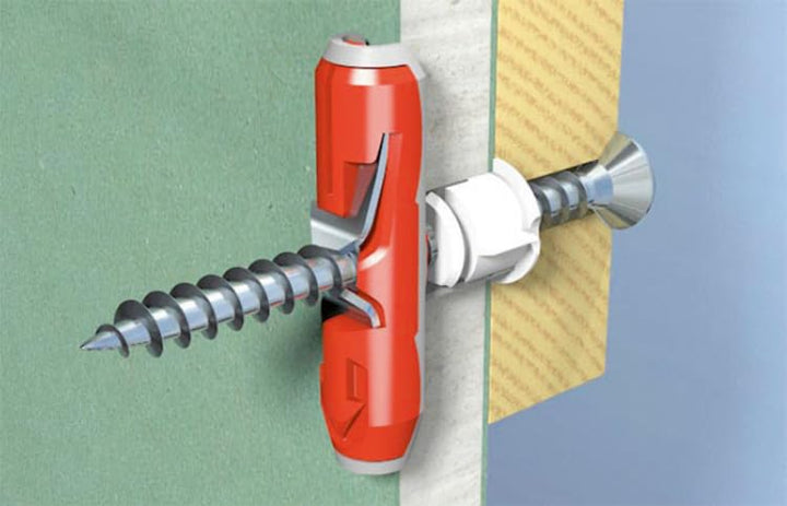 fischer 548864 Set Dübel und Schrauben, rot DuoPower Dübel + DuoTec Dübel + DuoBlade Dübel + Schraub