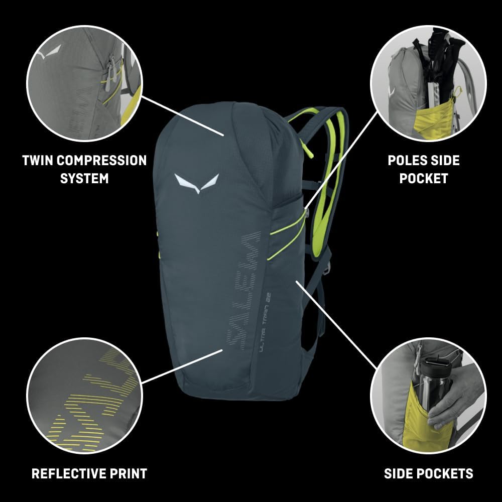 Salewa Unisex Ultra Train 22l Backpack Backpack (1er Pack) Einheitsgrösse Alloy, Einheitsgrösse Allo