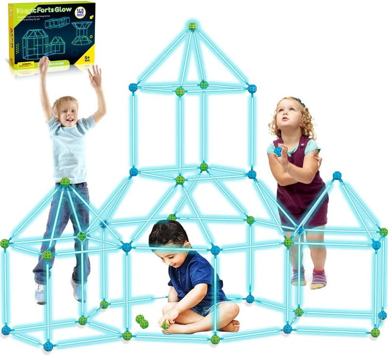 140pcs DIY Forts Steckstabbaukasten,Outdoor Spielzeug - Kids Fort Builder, Kantenmodell, Konstruktio