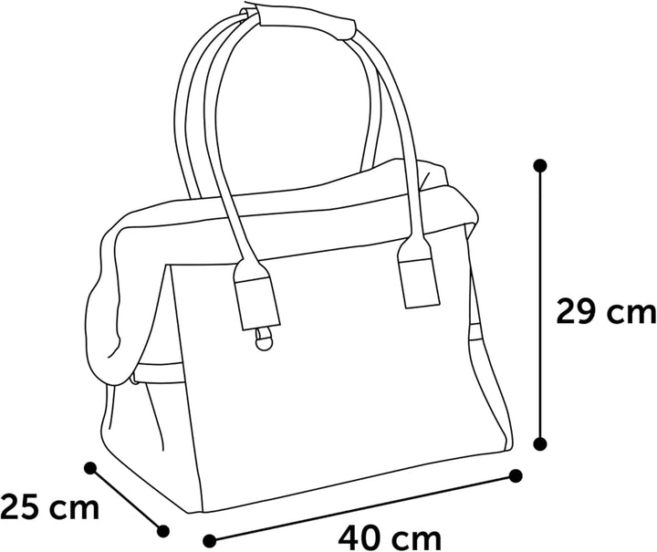 Hundetasche - Tragetasche Kuzco Braun – 40x25x29cm – Polyester – herausnehmbare Fütterung – Abnehmba