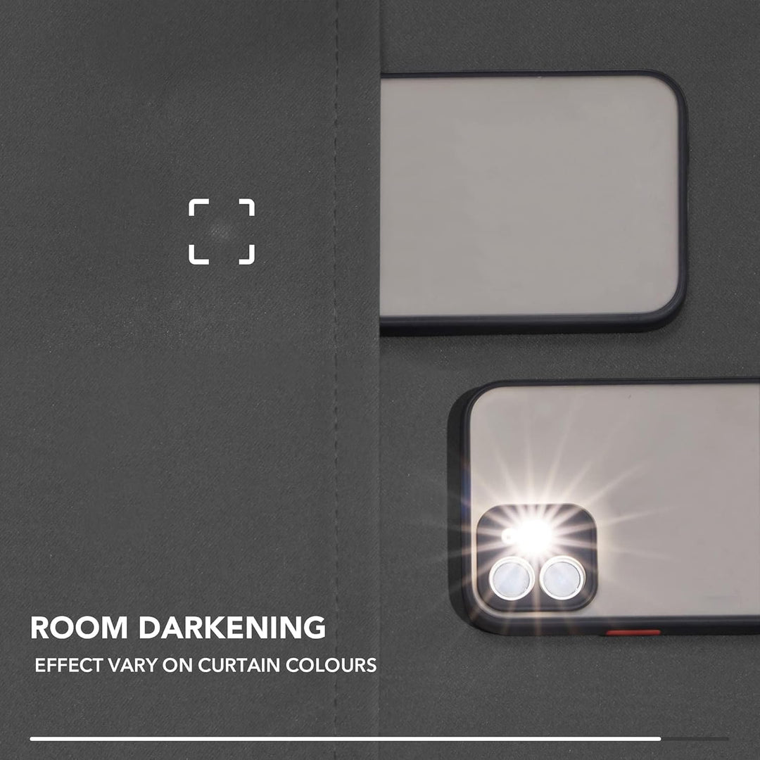 Deconovo Blickdichter Vorhang mit Schlaufen Verdunkelung Dicke Gardinen Wohnzimmer Thermogardinen ge