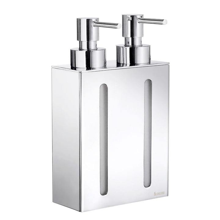 Smedbo Outline "Double Seife und Lotion Spender, Silber