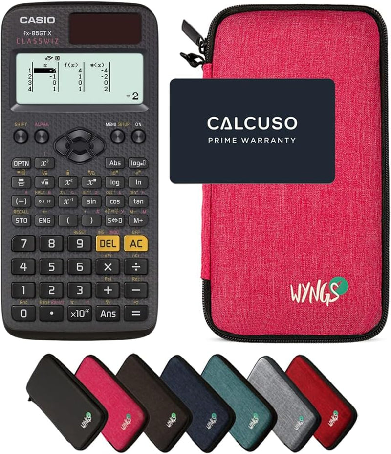 CALCUSO Sparpaket: Casio FX-85GT X Technisch-Wissenschaftlicher Taschenrechner + WYNGS Schutztasche