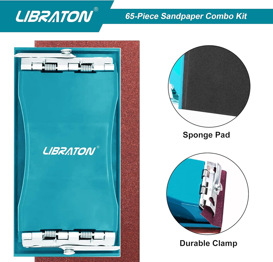 Schleifpapier, Schleifpapier holz, Schleifpapier Set K80 bis K600, Handschleifer, Sandpapier Set 65