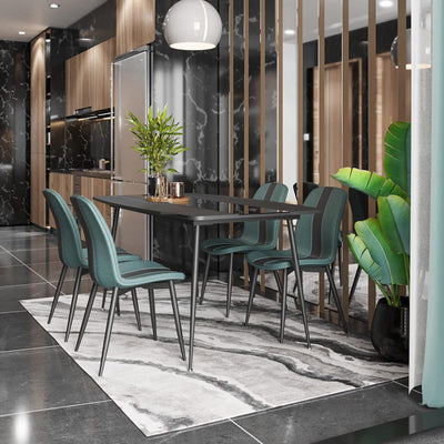 Mondeer Esszimmerstühle 4er Set, Küchenstuhl mit Metallbeinen Scandinavian Modernes Polsterstuhl für