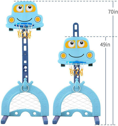 Kinder Basketballständer Höhenverstellbar von 124 bis 178 cm| Basketballanlage mit Einstellbare |Bas