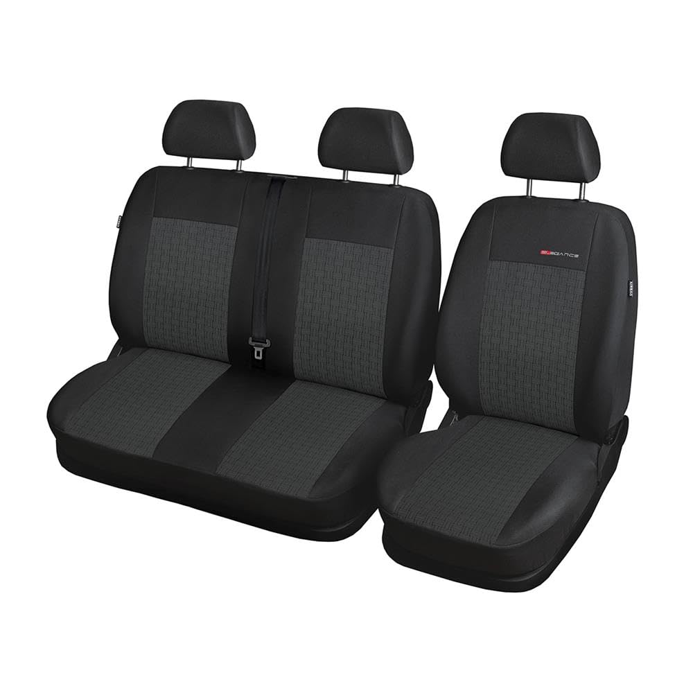Mossa Passgenaue Sitzbezüge passend für VW Transporter T6 Van 2015-2019 E1 | nur vordere Sitze - 1+2