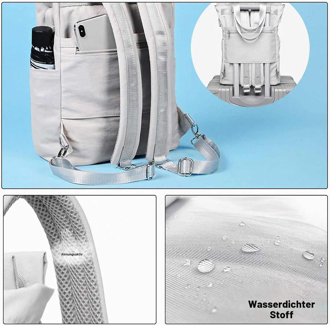 FANDARE Unisex Rucksack Casual Schultertasche mit USB Ladeanschluss Gepäckband Schultasche Daypack f