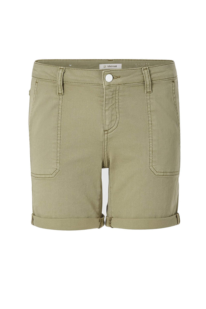 rich&royal Damen Denim Shorts 27 Grün (Safari Green 454), 27 Grün (Safari Green 454)