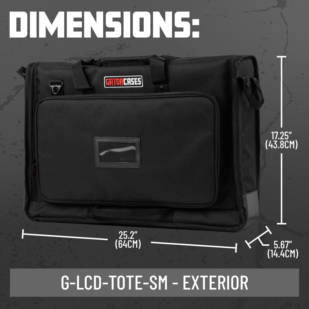 Kleine gepolsterte Tragetasche für LCD-Bildschirme von Gator, passend für 19–24-Zoll-Bildschirme s S
