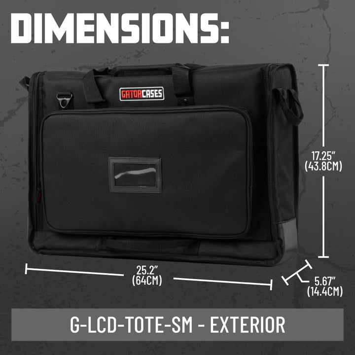 Kleine gepolsterte Tragetasche für LCD-Bildschirme von Gator, passend für 19–24-Zoll-Bildschirme s S